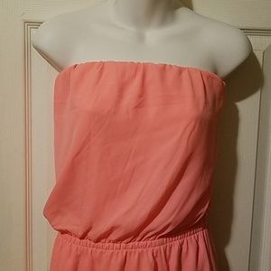 Express xl strapless hot pink dress